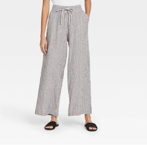 Striped linen pants